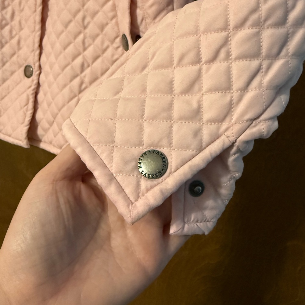 Ralph Lauren- Baby Pink Quilted Women's Jacket - Picture 5 of 7